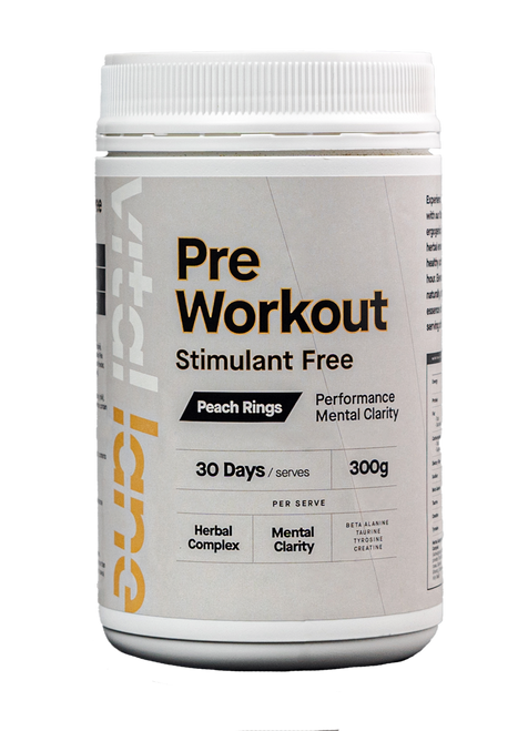 Pre Workout Stimulant Free Herbal Natural Energy Peach Rings