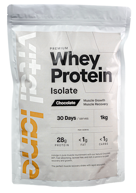 Whey Protein Isolate Chocolate Premium High Protein Content