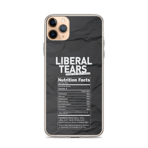 LIBERAL TEARS — NUTRITIONAL VALUE — Clear Case for iPhone® LIBERAL TEARS — NUTRITIONAL VALUE — Clear Case for iPhone®