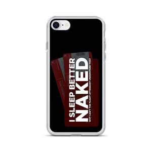 I SLEEP BETTER NAKED — WHY CAN'T THE FLIGHT ATTENDANT UNDERSTAND THIS? — Clear Case for iPhone® I SLEEP BETTER NAKED — WHY CAN'T THE FLIGHT ATTENDANT UNDERSTAND THIS? — Clear Case for iPhone®
