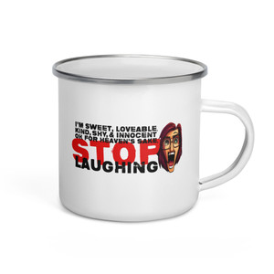 I'm Sweet, Loveable, Kind, Shy, & Innocent — Enamel Mug I'm Sweet, Loveable, Kind, Shy, & Innocent — Enamel Mug