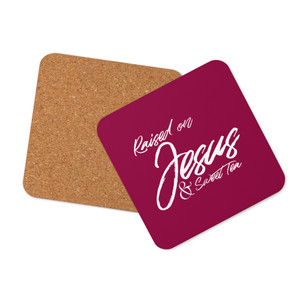 Raised On Jesus & Sweet Tea — Cork-back coaster Raised On Jesus & Sweet Tea — Cork-back coaster