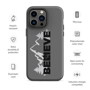 BELIEVE [Bigfoot] — Tough Case for iPhone® (blk design)