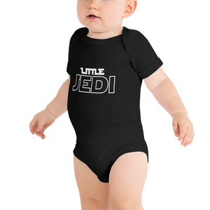 LITTLE JEDI — Baby short sleeve one piece (wht design)