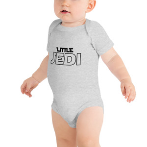 LITTLE JEDI — Baby short sleeve one piece (blk design) LITTLE JEDI — Baby short sleeve one piece (blk design)