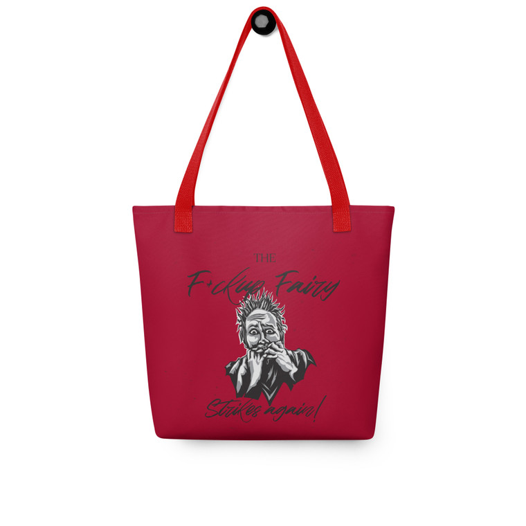 The F*ckup Fairy Strikes Again! — Deep Red Tote bag