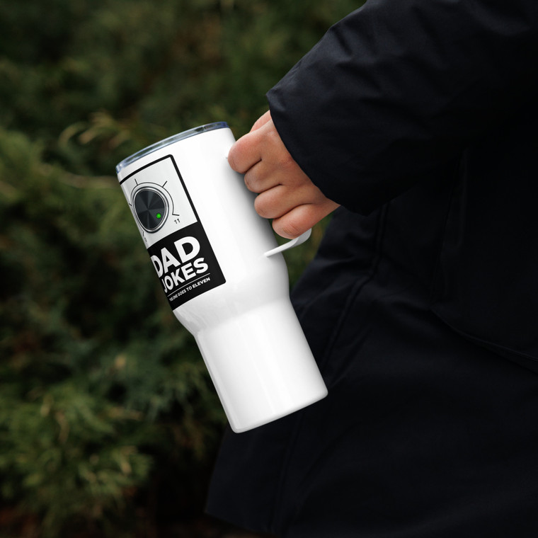 DAD JOKES-THIS ONE GOES TO ELEVEN — Metal Tumbler