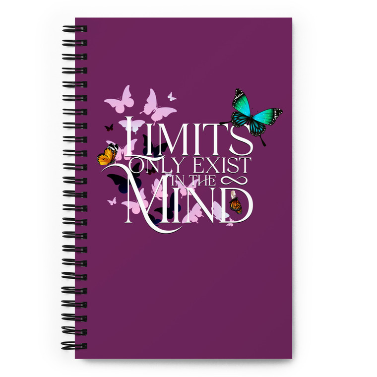 LIMITS ONLY EXIST IN THE MIND — Spiral notebook