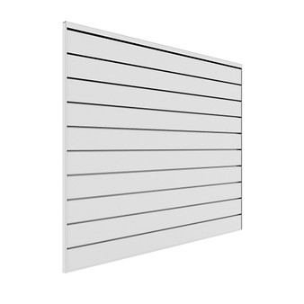 Proslat 4' x 4' PVC Slatwall Panels & Trims, White - 88103