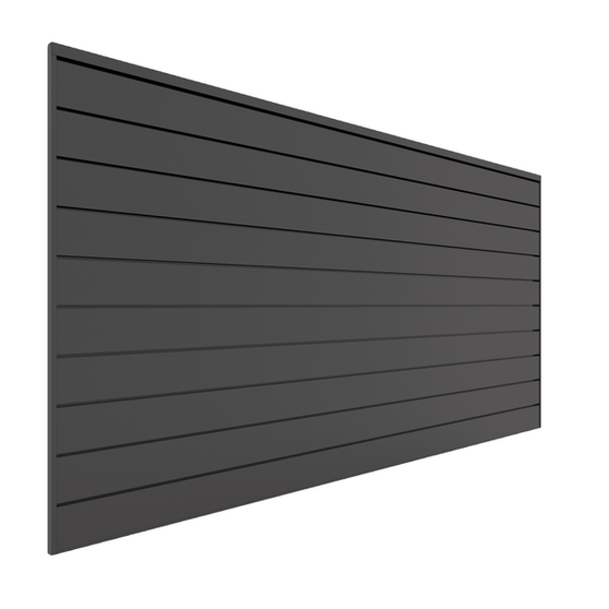 Proslat 8' x 4' PVC Slatwall Panels and Trims, Charcoal - 88105