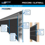 Proslat 8' x 4' PROCORE+ PVC Slatwall Panels & Trims, Black Carbon Fiber - 87775