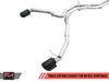 AWE Tuning Track Edition Exhaust for Audi B9 RS 5 Sportback - Non-Resonated - Diamond Black RS-style Tips