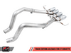 AWE Tuning Track Edition Axleback Exhaust for C7 Corvette without AFM Valves - Z06 / ZR1 / Z51 Manual 17+ / GS Manual -- Chrome Silver Tips