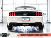 AWE Tuning Track Edition Cat-back Exhaust for the 2018+ Mustang GT - Quad Chrome Silver Tips