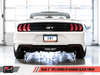 AWE Tuning Touring Edition Cat-back Exhaust for the 2018+ Mustang GT - Quad Diamond Black Tips