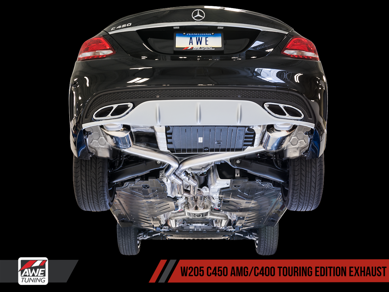 AWE Tuning Mercedes-Benz W205 Sedan + Coupe C43 / C450 / C400 Touring  Edition Exhaust - AWE Tuning Europe