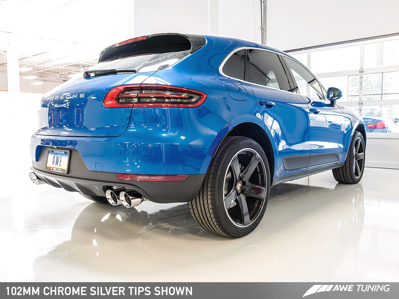 AWE Tuning Porsche Macan S and GTS Track Edition Exhaust - Chrome Silver Tailpipes