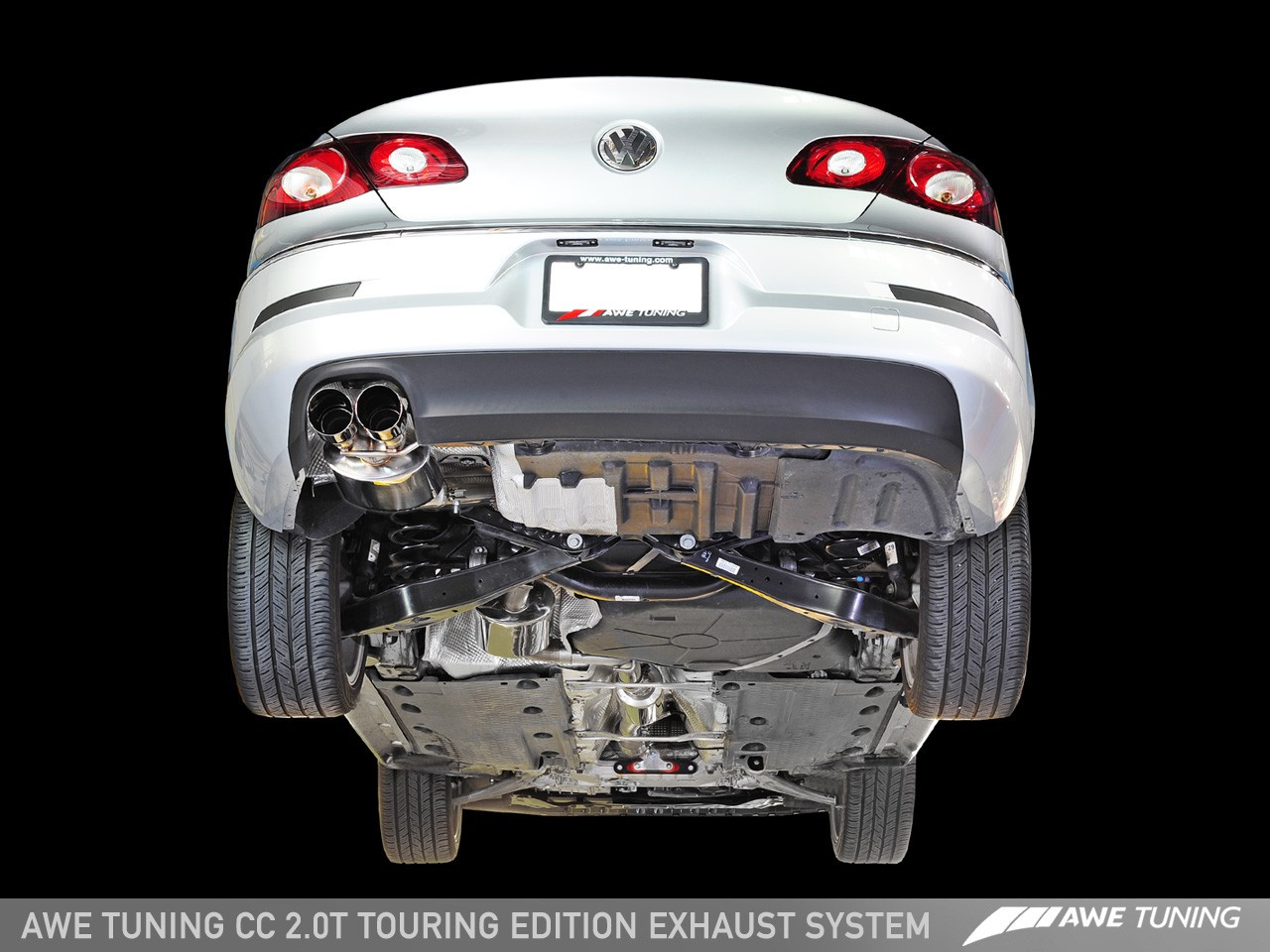 AWE Tuning Touring Edition Performance Exhaust for VW CC 2.0T - Chrome Silver Tips