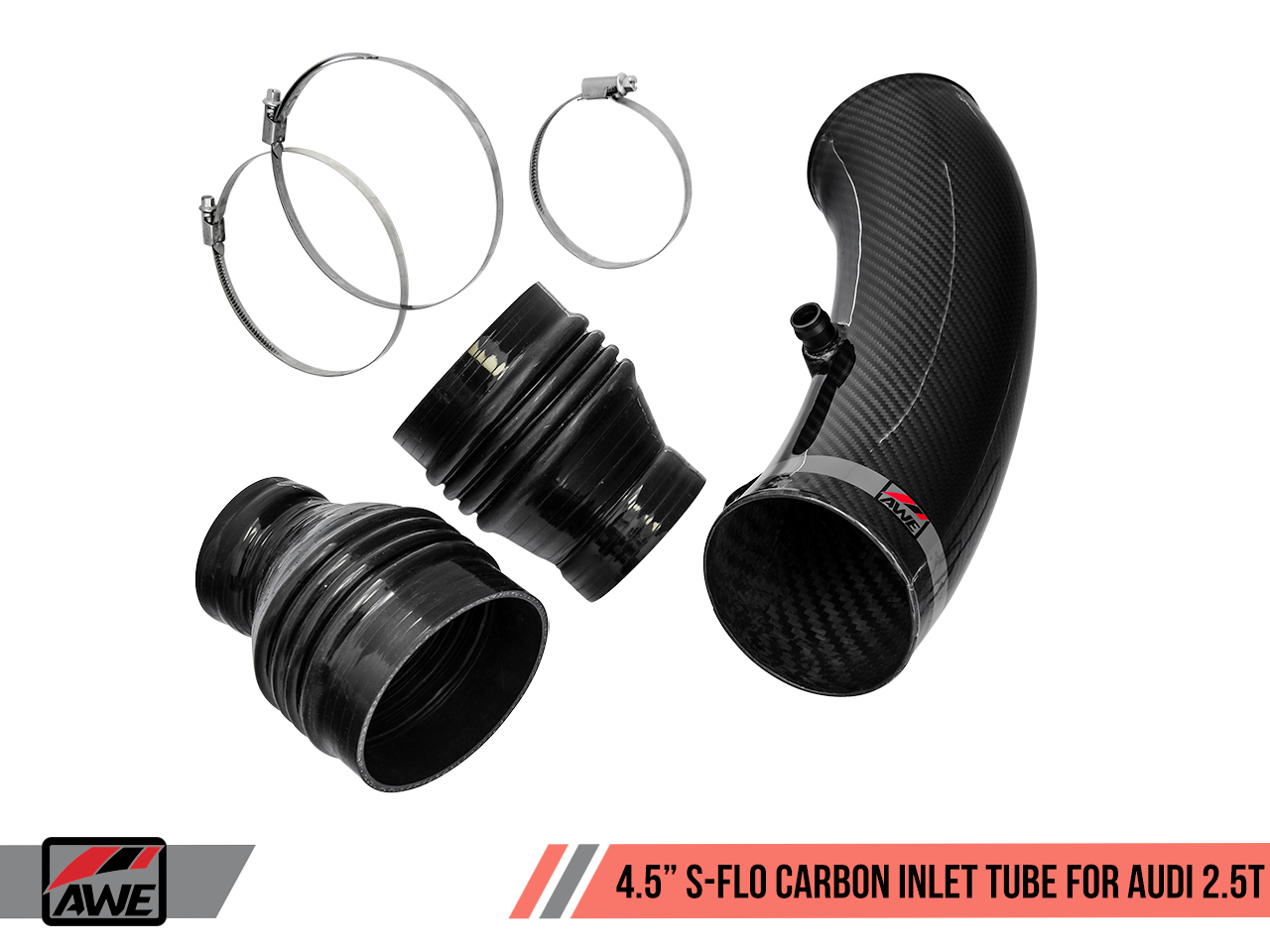 AWE Tuning 4.5" S-FLO Carbon Inlet Tube for Audi RS 3 / TT RS