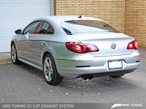 AWE Tuning Touring Edition Performance Exhaust for VW CC 2.0T - Chrome Silver Tips