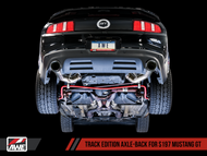 AWE Tuning Track Edition Axle-back Exhaust for the S197 Ford Mustang GT - Diamond Black Tips