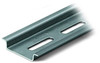 210-504  DIN rail - steel carrier rail; 35 x 7.5 mm; 1 mm thick; 2 m long; slotted; galvanized; according to EN 60715, silver-colored