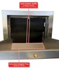 18x18 100% Stainless Steel Premium Universal Trash Chute Door w/Baffle and Protected Closer- 2" Trim - Bottom Hinged Doors