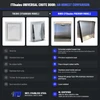 18x18 100% Stainless Steel Premium Universal Trash Chute Door w/Baffle and Protected Closer- 2" Trim - Bottom Hinged Doors