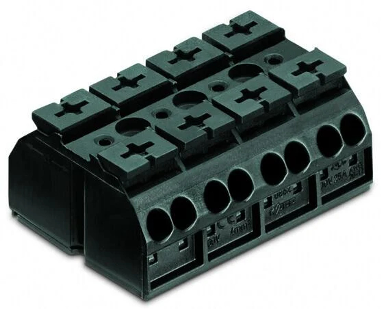 862-504 Terminal Block w/o ground 4 Pole, 4 Conductor