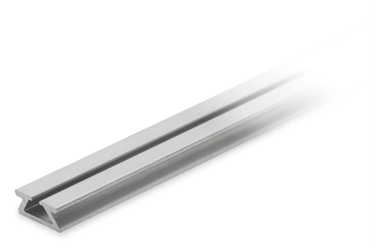 210-154  Aluminum carrier rail; 1000 mm long; 18 mm wide; 7 mm high, silver-colored