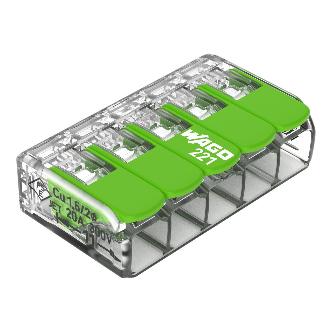WAGO 221-425 |Splicing Connector Green Range