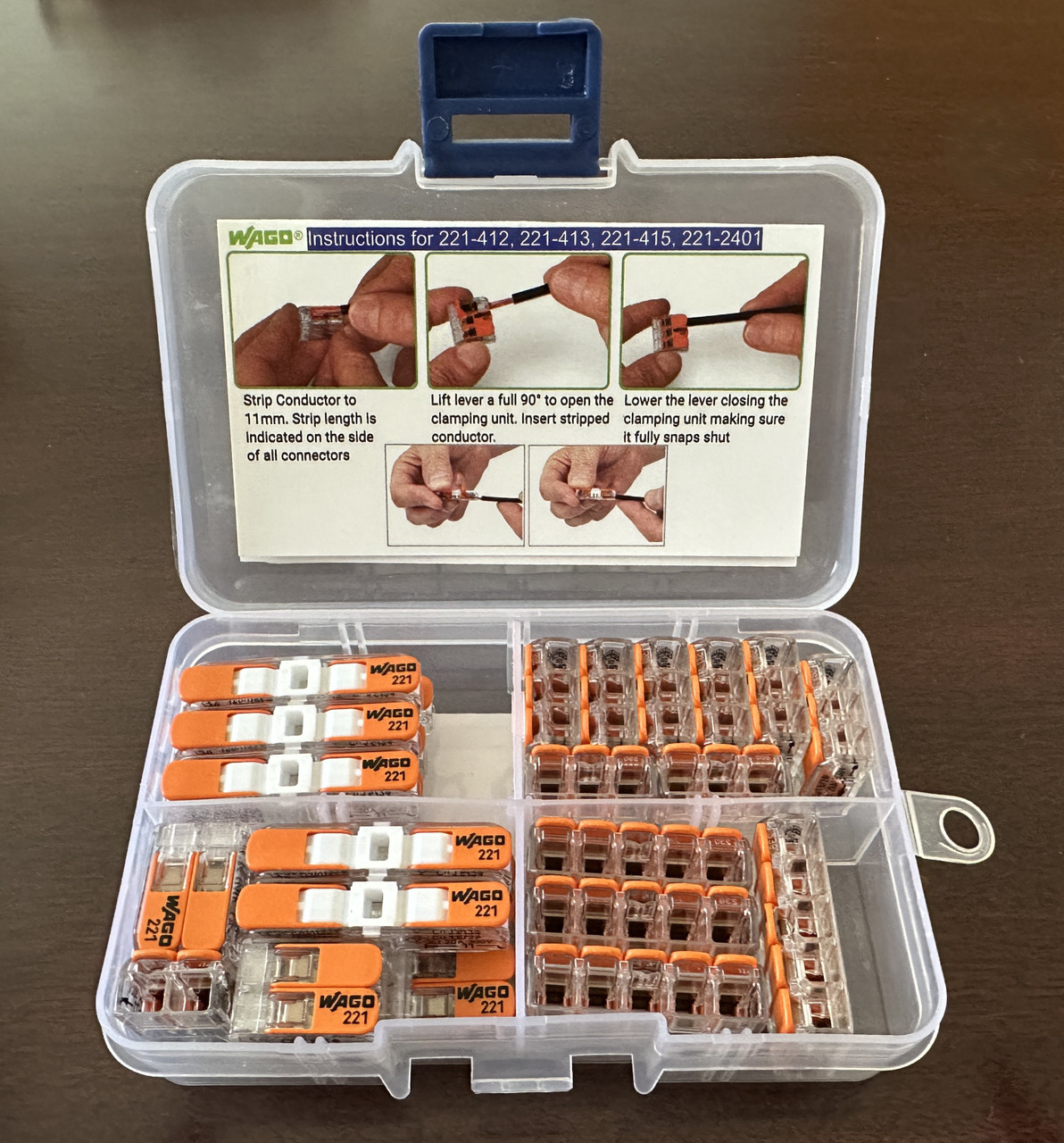 WAGO Lever Nut 28pc Wire Splicing Connector Kit