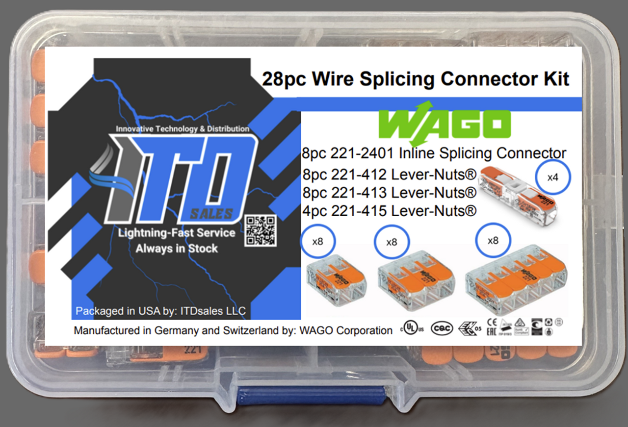 28pc WAGO Connector Kit 221 Series