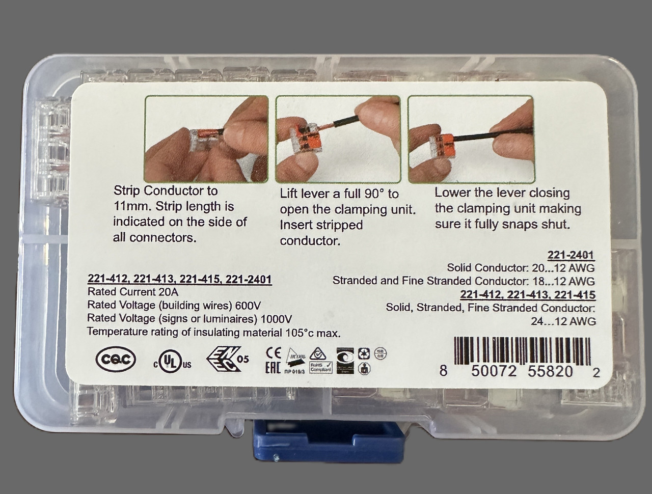 WAGO Lever Nut 28pc Wire Splicing Connector Kit