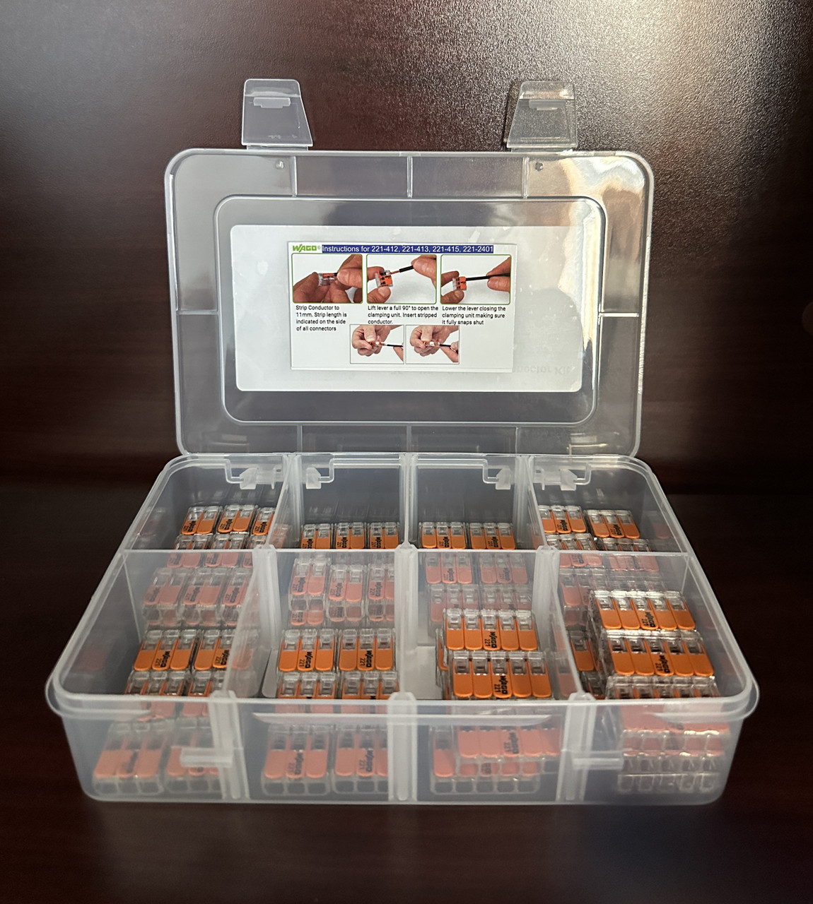 WAGO Lever Nut 75pc Wire Splicing Connector Kit 41X Series