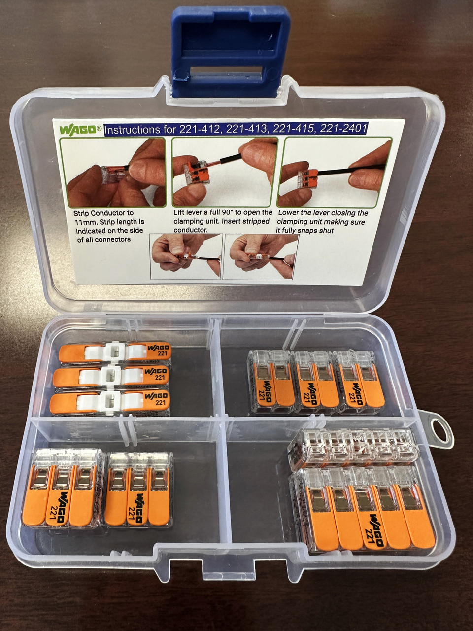 WAGO Lever Nut 12pc Wire Splicing Connector Kit