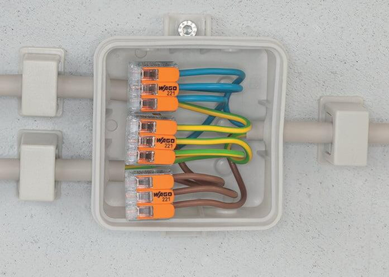 221-413 45pc Jar WAGO Wire Connectors with Levers 221-413 45pc Jar WAGO Wire Connectors with Levers