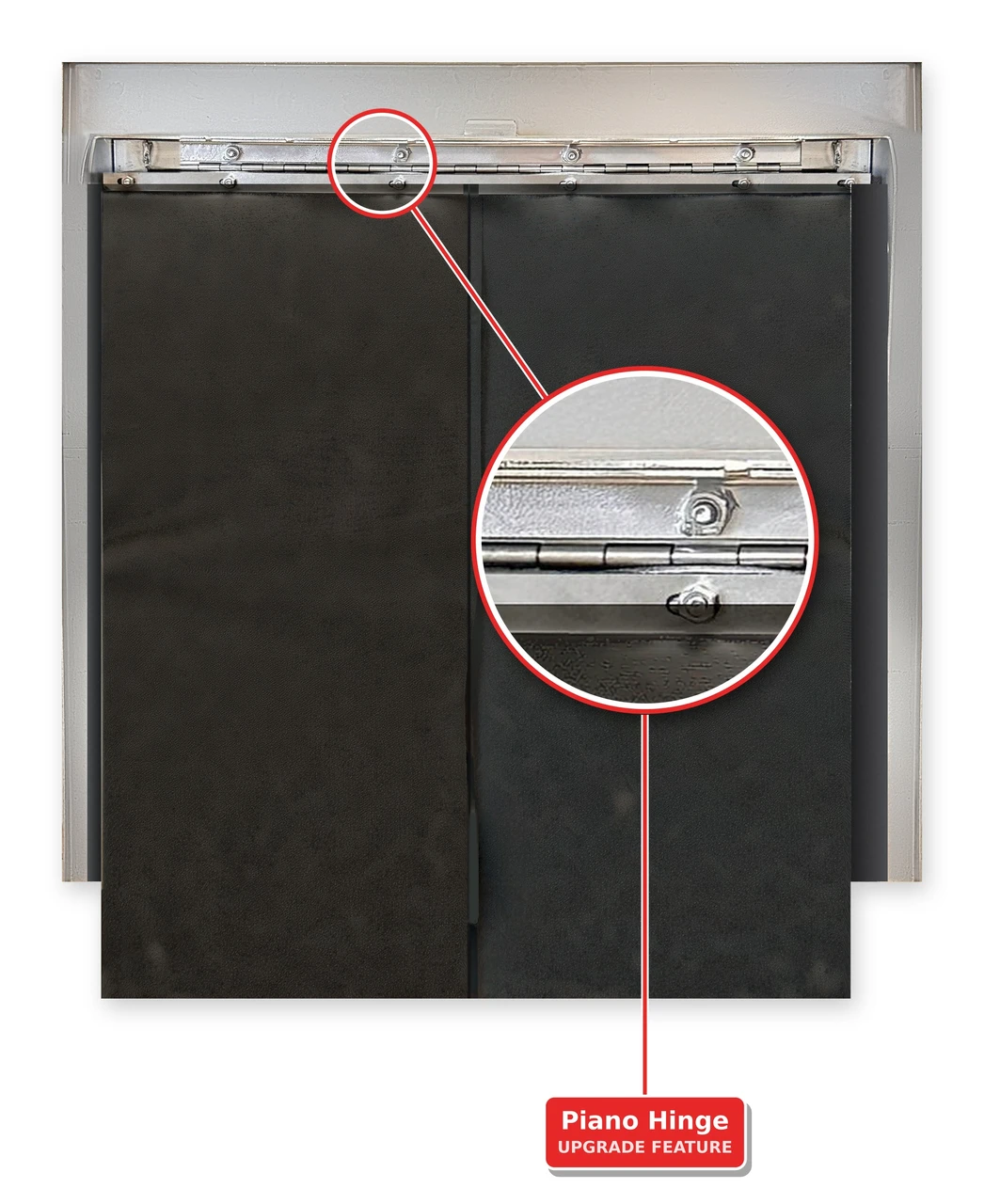 18x18 100% Stainless Steel Premium Universal Trash Chute Door w/Baffle and Protected Closer- 2" Trim - Bottom Hinged Doors
