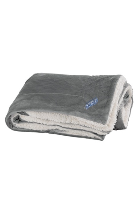 0640 Faux Mink Sherpa Blanket - Grey