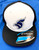 White/Black S Fitted Hat