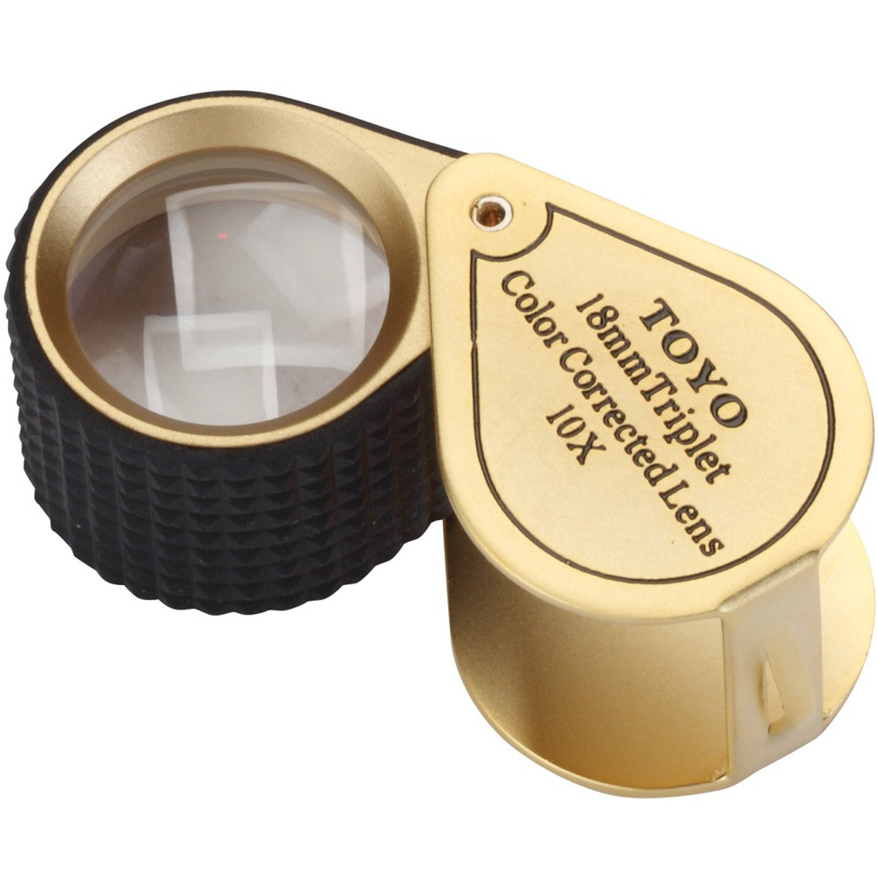 Premium 18mm triplet 10X loupe gold