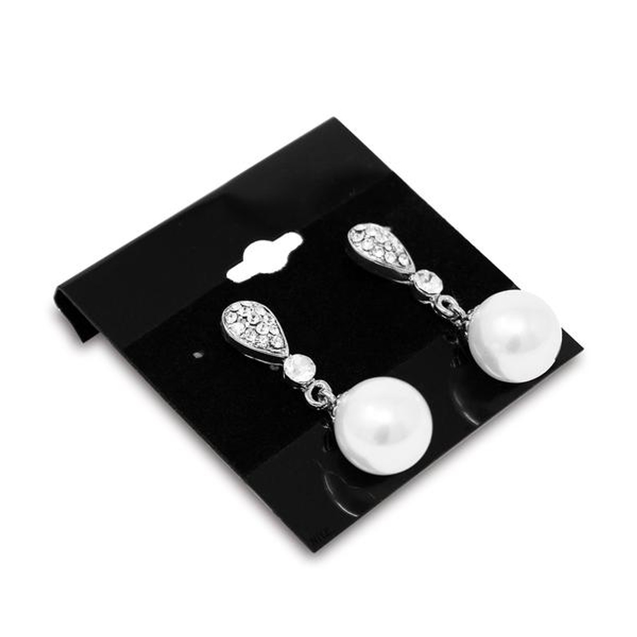2 x 2 Plain White Hanging Earring Cards, Jewelry Display Plain White Showcase