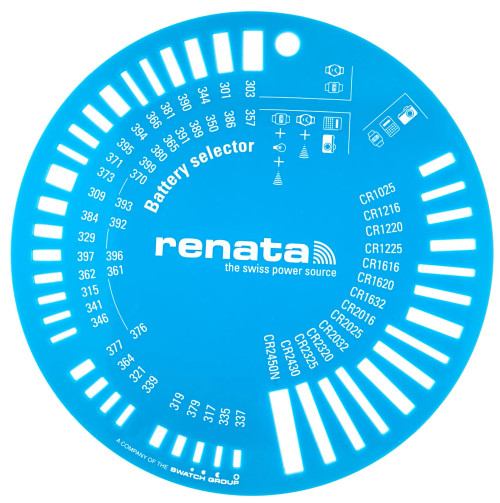Renata Battery Size Checker