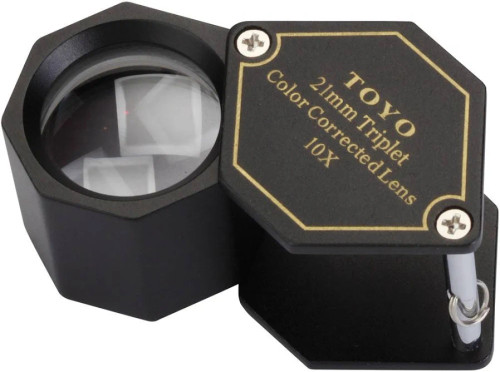 Premium 21mm triplet 10X Loupe Black