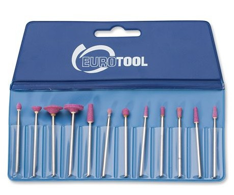 RED STONE ABRASIVE ASST 12PC