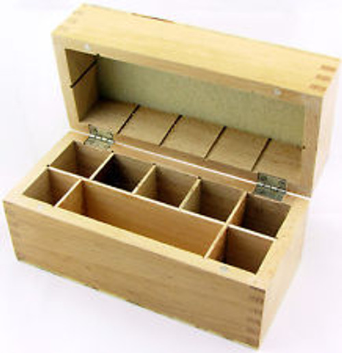 Wooden Storage Box 7 Compartments for Gold Testing Acid and Stone Test Kit(Box Only)