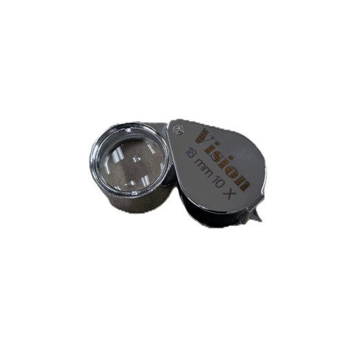 Vision 18mm 10X Chrome Round Loupe