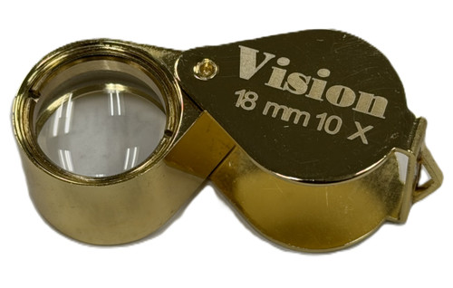 Vision 18mm 10X Gold Round Loupe