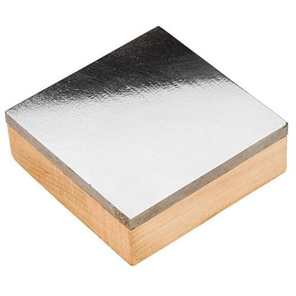 4 Inches X 4 Inches Steel Bench Block w/Wooden Base