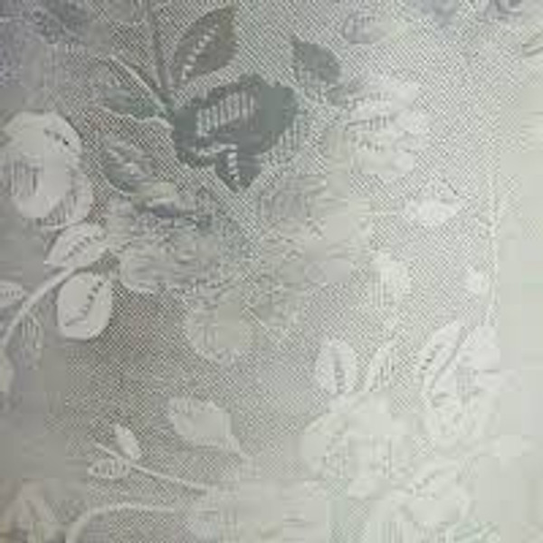 Floral Silver Gift Wrap Roll 